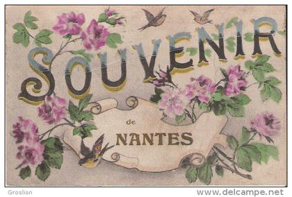 NANTES (44) CARTE FANTAISIE SOUVENIR DE NANTES 1918