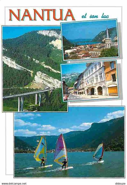 01 - Nantua - Multivues - Le Lac de Nantua - Planche à Voile - Carte Neuve - CPM - Voir Scans Recto-Verso