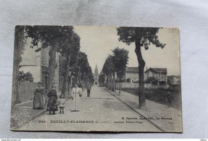 Cpa 1916, Neuilly Plaisance, avenue Victor Hugo, Seine saint Denis 93