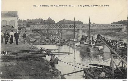 Neuilly-sur-Marne - Les Quais, le Port et le Pont