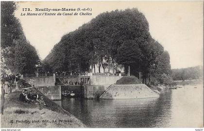 Neulily-sur-Marne - Le Canal et le Pont de Ville-Evrard