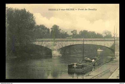 92 - Neuilly sur Seine - Pont de Neuilly - Péniche - CPA - Voir Scans Recto-Verso