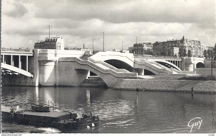 CPSM Neully-sur-Seine Pont de Neuilly Péniche