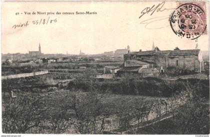 CPA Carte postale France  Niort Vue de Niort prise des coteaux Saint Martin 1906 VM91067