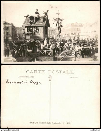 CPA Nizza Nice Karneval / Fastnacht / Fasching Wagen 1937