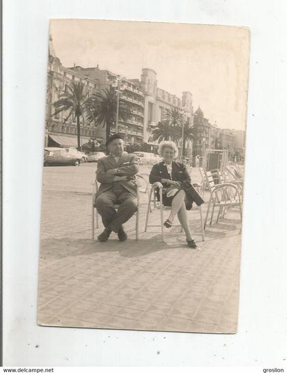 NICE (ALPES MARITIMES) CARTE PHOTO ANCIENNE  COUPLE POSANT (DS)  PHOTO ALTOUNIAN NICE