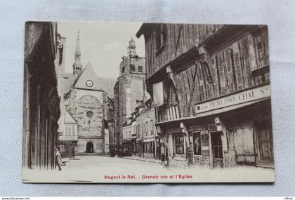 Nogent le Roi, grande rue et l'église, Eure et Loir 28