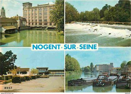 10 - Nogent sur Seine - Multivues - péniches - CPM - Voir Scans Recto-Verso