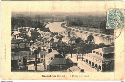 Carte Postale Ancienne de NOGENT SUR SEINE-La Digue Peyronnet