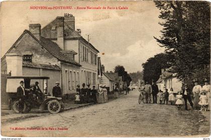 CPA Nouvion-en-Ponthieu Route nationale de Paris a Calais (1391663)