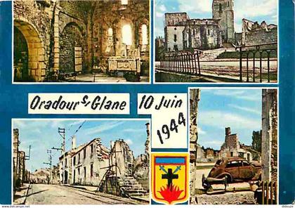 87 - Oradour sur Glane - Cité Martyre - Multivues - Blasons - CPM - Voir Scans Recto-Verso