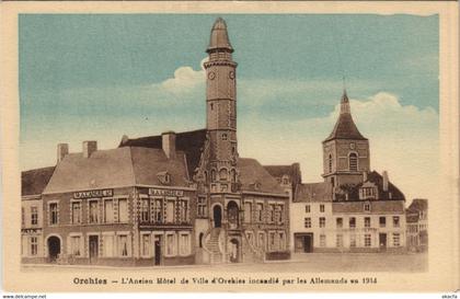 CPA ORCHIES L'Ancien Hotel de Ville d'ORCHIES incendie par les Allema (135998)