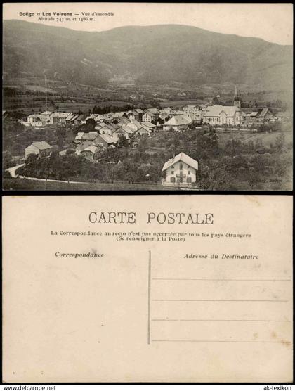 Bons-en-Chablais Boëge et Les Voirons Savoi Fracaise - Vue d'ensemble 1919