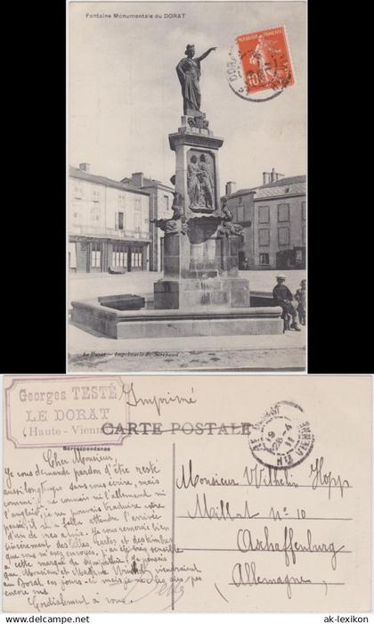 CPA Le Dorat Fontaine Monumentale du Dorat 1911