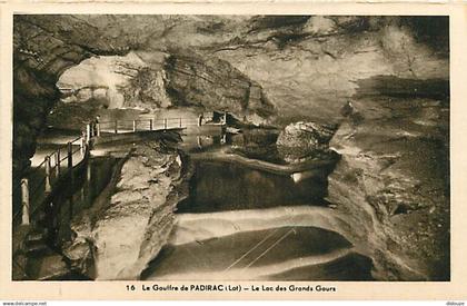 46 - Padirac - Le Gouffre de Padirac - Le Lac des Grands Gours - Animée - Spéléologie - Grotte - CPA - Voir Scans Recto-