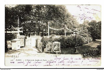 CPA - Carte Postale-FRANCE - Paris-Entrée des Jardins de Paris en 1906  VM5424