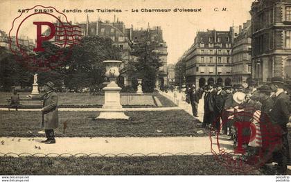 PARIS JARDIN DES TUILERIES LE CHARMEUR D'OISEAUX  Francia France Frankrijk