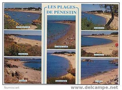 SUPERBE CPM...DE ...PENESTIN...MULTI-VUES...PLAGES