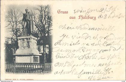 CPA Phalsbourg Gruss aus Pfalzburg Denkmal des generals Mouton