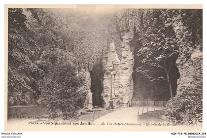 AQYP16-1014-75 - PARIS - Ses squares et jardins - Les buttes-chaumont - Entrée de la grotte