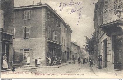 CPA Pierre Bénite Grande Rue côté de Lyon