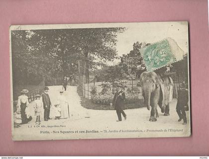 CPA - Paris  -  Ses Squares et ses Jardins , 79 Jardin d'Acclimatation - Promenades des Elephants