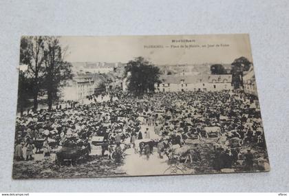 Ploermel, place de la mairie un jour de foire, Morbihan