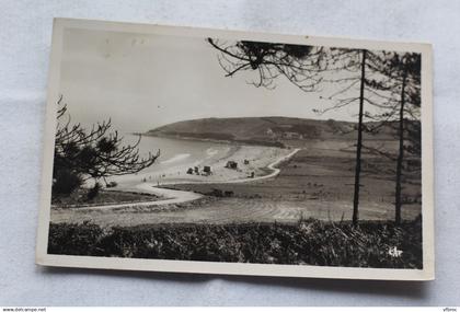 Cpsm 1952, Plougasnou, vue sur la plage, Finistère 29