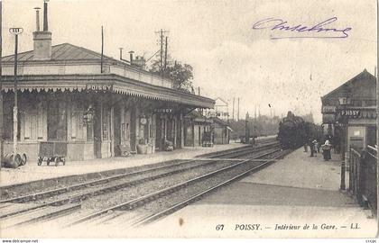 CPA Poissy Intérieur de la Gare