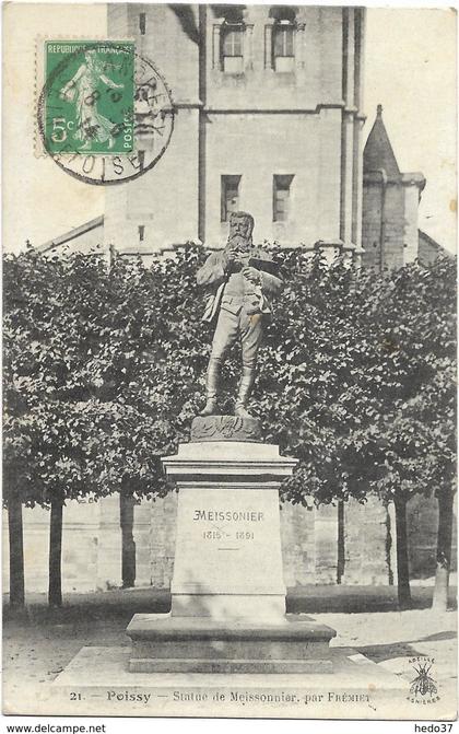 Poissy - Statue de Meissonnier