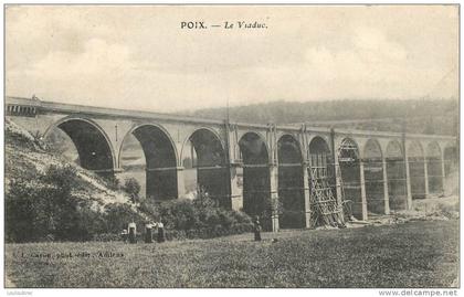 80 POIX DE PICARDIE LE VIADUC AVEC ECHAFFAUDAGE