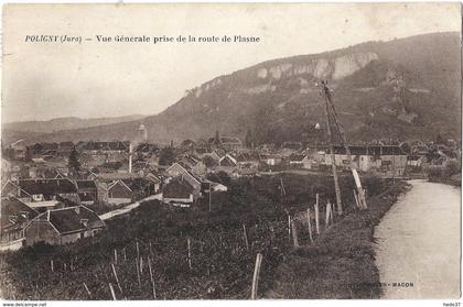 Poligny - Vue générale prise de la route de Plasne