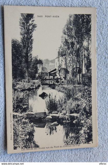 Pont Aven, les bords de l'Aven vus du pont du chemin de fer, Finistère 29