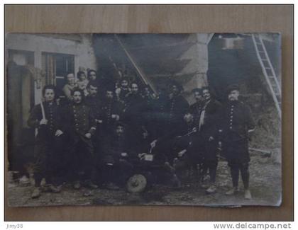 PONT DE CHERUY-CARTE PHOTO MILITAIRES- ANIMEE-CODE 100