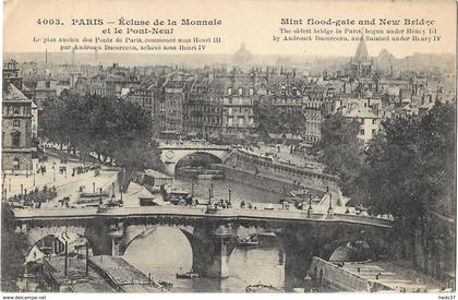 Paris - Écluse de la Monnaie et le Pont-Neuf