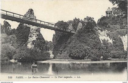 Paris - Les Buttes-Chaumont - Le Pont suspendu