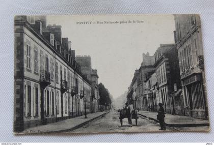 Pontivy, rue Nationale prise de la gare, Morbihan 56