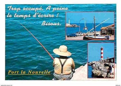 11 - Port la Nouvelle - Multivues - Pecheur à la ligne - Flamme Postale de Port la Nouvelle - CPM - Voir Scans Recto-Ver