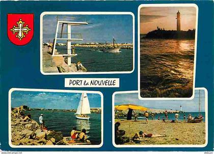 11 - Port la Nouvelle - Multivues - Scènes de Plage - Blasons - Flamme Postale de Port la Nouvelle 130e anniversaire - C