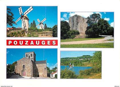 85 - Pouzauges - Multivues - Moulin à vent - Flamme Postale de Pouzauges - CPM - Voir Scans Recto-Verso