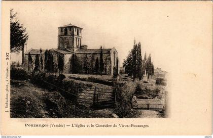 CPA AK POUZAUGES L'Église et le Cimetiere du Vieux-POUZAUGES (393950)