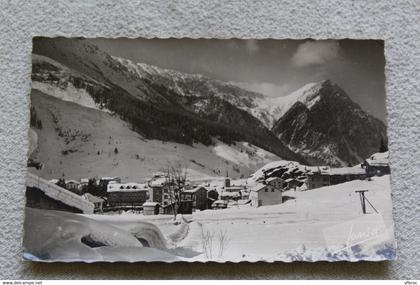 D216, Cpsm 1958, Pralognan la Vanoise, vue générale et pointe de Villeneuve, Savoie 73