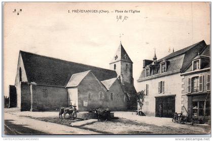 18 PREVERANGES - la place de l'église.