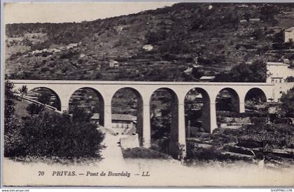 07 - Privas - Pont de Bourdely - Voyagé - Dos divisé...