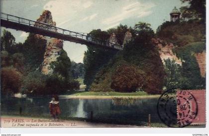 75 - Les Buttes chaumont - Le Pont suspendu