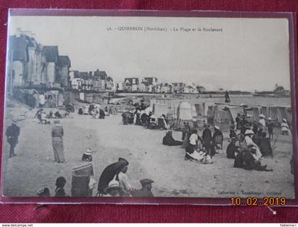 CPA - Quiberon - La Plage et le Boulevard