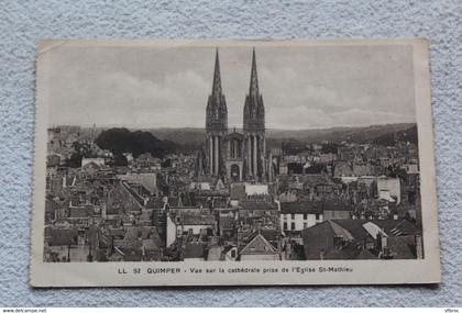 B536, Quimper, vue sur la cathédrale prise de l'église saint Mathieu, Finistère 29