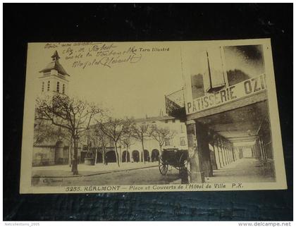 REALMONT - PLACE ET COUVERTS DE L'HOTEL DE VILLE - 81 SOMME (P)