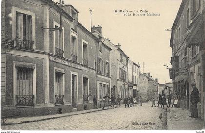 Rebais - La Poste et la Rue des Molinots