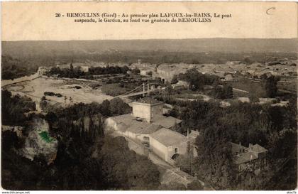 CPA REMOULINS - Au premier plan Lafoux-les-BAINS. Le pont (458841)